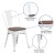 Flash Furniture CH-31230-WH-WD-GG White Metal Stackable Chair with Wood Seat addl-4