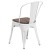 Flash Furniture CH-31230-WH-WD-GG White Metal Stackable Chair with Wood Seat addl-6