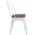 Flash Furniture CH-31230-WH-WD-GG White Metal Stackable Chair with Wood Seat addl-8