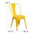 Flash Furniture CH-31230-YL-GG Yellow Metal Indoor/Outdoor Stackable Chair addl-6