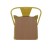 Flash Furniture CH-31230-YL-PL1T-GG Yellow Metal Indoor/Outdoor Stackable Chair with Teak Poly Resin Wood Seat addl-12