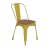 Flash Furniture CH-31230-YL-PL1T-GG Yellow Metal Indoor/Outdoor Stackable Chair with Teak Poly Resin Wood Seat addl-2