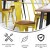 Flash Furniture CH-31230-YL-PL1T-GG Yellow Metal Indoor/Outdoor Stackable Chair with Teak Poly Resin Wood Seat addl-4