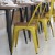 Flash Furniture CH-31230-YL-PL1T-GG Yellow Metal Indoor/Outdoor Stackable Chair with Teak Poly Resin Wood Seat addl-8