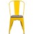 Flash Furniture CH-31230-YL-WD-GG Yellow Metal Stackable Chair with Wood Seat addl-10