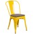 Flash Furniture CH-31230-YL-WD-GG Yellow Metal Stackable Chair with Wood Seat addl-2