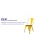 Flash Furniture CH-31230-YL-WD-GG Yellow Metal Stackable Chair with Wood Seat addl-4