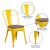 Flash Furniture CH-31230-YL-WD-GG Yellow Metal Stackable Chair with Wood Seat addl-5