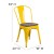 Flash Furniture CH-31230-YL-WD-GG Yellow Metal Stackable Chair with Wood Seat addl-6