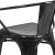 Flash Furniture CH-31270-BK-GG Black Metal Indoor/Outdoor Chair with Arms addl-11