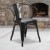 Flash Furniture CH-31270-BK-GG Black Metal Indoor/Outdoor Chair with Arms addl-1