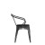 Flash Furniture CH-31270-BK-PL1B-GG Black Metal Indoor/Outdoor Chair with Arms with Black Poly Resin Wood Seat addl-10