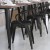 Flash Furniture CH-31270-BK-PL1B-GG Black Metal Indoor/Outdoor Chair with Arms with Black Poly Resin Wood Seat addl-8