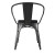 Flash Furniture CH-31270-BK-PL1B-GG Black Metal Indoor/Outdoor Chair with Arms with Black Poly Resin Wood Seat addl-9