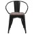 Flash Furniture CH-31270-BK-WD-GG Black Metal Chair with Wood Seat and Arms addl-10