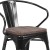 Flash Furniture CH-31270-BK-WD-GG Black Metal Chair with Wood Seat and Arms addl-11