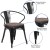 Flash Furniture CH-31270-BK-WD-GG Black Metal Chair with Wood Seat and Arms addl-5