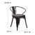 Flash Furniture CH-31270-BK-WD-GG Black Metal Chair with Wood Seat and Arms addl-6