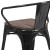 Flash Furniture CH-31270-BK-WD-GG Black Metal Chair with Wood Seat and Arms addl-8
