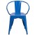 Flash Furniture CH-31270-BL-GG Blue Metal Indoor/Outdoor Chair with Arms addl-10