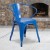 Flash Furniture CH-31270-BL-GG Blue Metal Indoor/Outdoor Chair with Arms addl-1