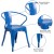 Flash Furniture CH-31270-BL-GG Blue Metal Indoor/Outdoor Chair with Arms addl-5