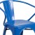 Flash Furniture CH-31270-BL-GG Blue Metal Indoor/Outdoor Chair with Arms addl-8