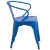 Flash Furniture CH-31270-BL-GG Blue Metal Indoor/Outdoor Chair with Arms addl-9