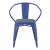 Flash Furniture CH-31270-BL-PL1C-GG Blue Metal Indoor/Outdoor Chair with Arms with Teal-Blue Poly Resin Wood Seat addl-11