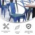 Flash Furniture CH-31270-BL-PL1C-GG Blue Metal Indoor/Outdoor Chair with Arms with Teal-Blue Poly Resin Wood Seat addl-4