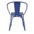 Flash Furniture CH-31270-BL-PL1C-GG Blue Metal Indoor/Outdoor Chair with Arms with Teal-Blue Poly Resin Wood Seat addl-9