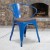 Flash Furniture CH-31270-BL-WD-GG Blue Metal Chair with Wood Seat and Arms addl-1