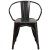 Flash Furniture CH-31270-BQ-GG Black-Antique Gold Metal Indoor/Outdoor Chair with Arms addl-10