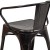 Flash Furniture CH-31270-BQ-GG Black-Antique Gold Metal Indoor/Outdoor Chair with Arms addl-11