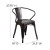 Flash Furniture CH-31270-BQ-GG Black-Antique Gold Metal Indoor/Outdoor Chair with Arms addl-6