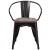 Flash Furniture CH-31270-BQ-WD-GG Black-Antique Gold Metal Chair with Wood Seat and Arms addl-10