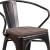 Flash Furniture CH-31270-BQ-WD-GG Black-Antique Gold Metal Chair with Wood Seat and Arms addl-11