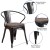 Flash Furniture CH-31270-BQ-WD-GG Black-Antique Gold Metal Chair with Wood Seat and Arms addl-5