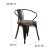 Flash Furniture CH-31270-BQ-WD-GG Black-Antique Gold Metal Chair with Wood Seat and Arms addl-6