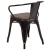 Flash Furniture CH-31270-BQ-WD-GG Black-Antique Gold Metal Chair with Wood Seat and Arms addl-7
