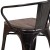 Flash Furniture CH-31270-BQ-WD-GG Black-Antique Gold Metal Chair with Wood Seat and Arms addl-8
