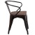 Flash Furniture CH-31270-BQ-WD-GG Black-Antique Gold Metal Chair with Wood Seat and Arms addl-9