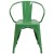 Flash Furniture CH-31270-GN-GG Green Metal Indoor/Outdoor Chair with Arms addl-10