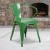 Flash Furniture CH-31270-GN-GG Green Metal Indoor/Outdoor Chair with Arms addl-1