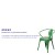 Flash Furniture CH-31270-GN-GG Green Metal Indoor/Outdoor Chair with Arms addl-4