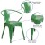 Flash Furniture CH-31270-GN-GG Green Metal Indoor/Outdoor Chair with Arms addl-5