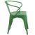 Flash Furniture CH-31270-GN-GG Green Metal Indoor/Outdoor Chair with Arms addl-9