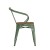 Flash Furniture CH-31270-GN-PL1T-GG Green Metal Indoor/Outdoor Chair with Arms with Teak Poly Resin Wood Seat addl-10
