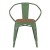 Flash Furniture CH-31270-GN-PL1T-GG Green Metal Indoor/Outdoor Chair with Arms with Teak Poly Resin Wood Seat addl-11