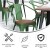 Flash Furniture CH-31270-GN-PL1T-GG Green Metal Indoor/Outdoor Chair with Arms with Teak Poly Resin Wood Seat addl-4